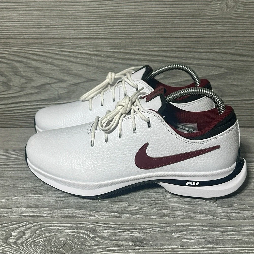 Nike Air Zoom Victory Tour 3 Mens 7 White Burgundy‎ Leather Golf DV6798-104 NWOB